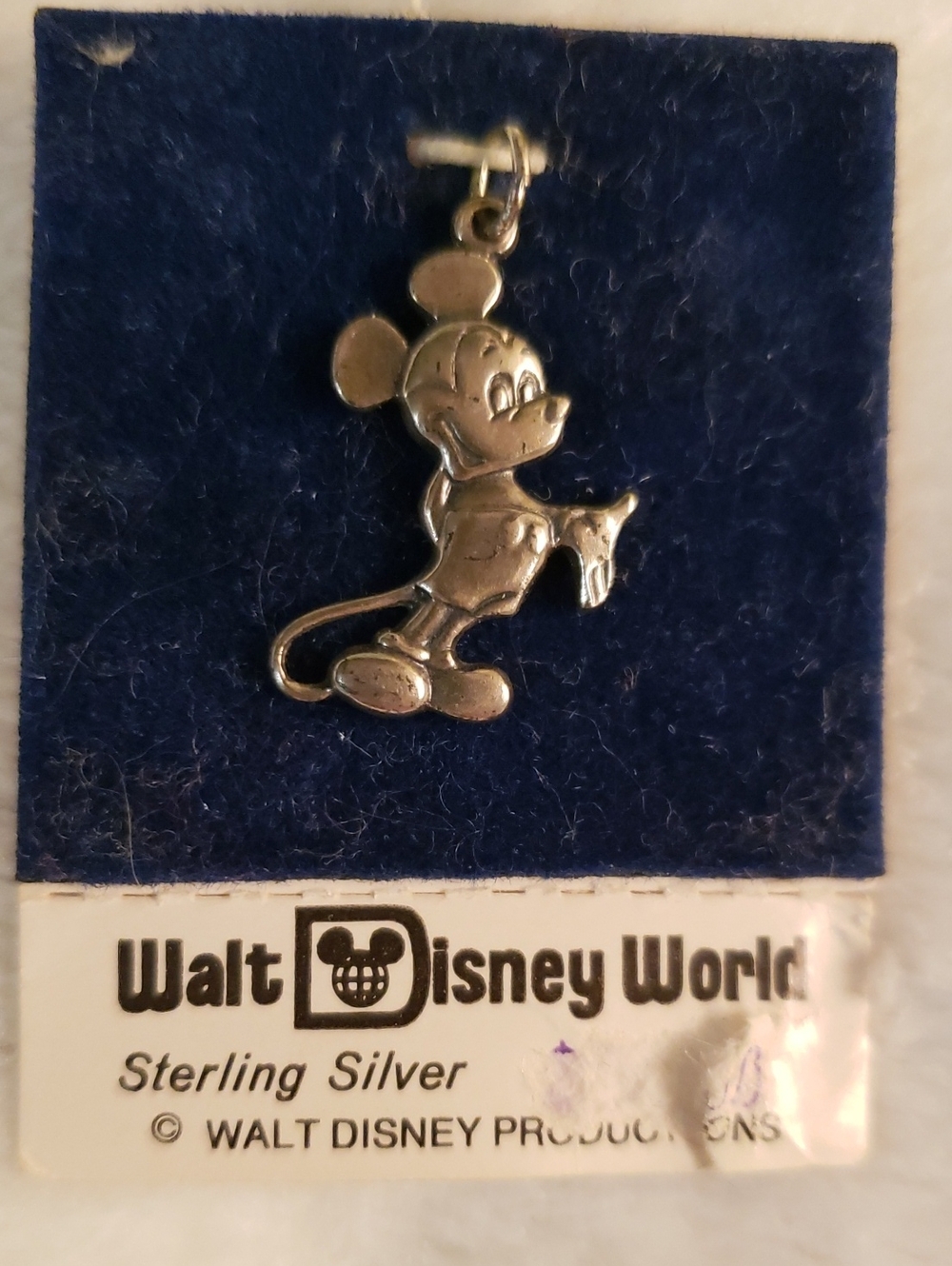 Sterling Silver Vintage Disney Mickey Mouse Pendant Charm Disneyana Collectible